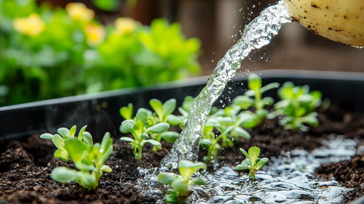 L’eau des pommes de terre… je ne la jette plus : elle booste mes jeunes pousses