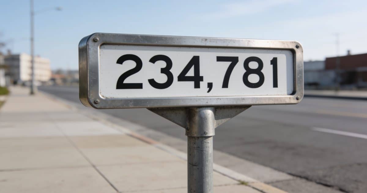 Panneau indicateur affichant la population actuelle de Lille.