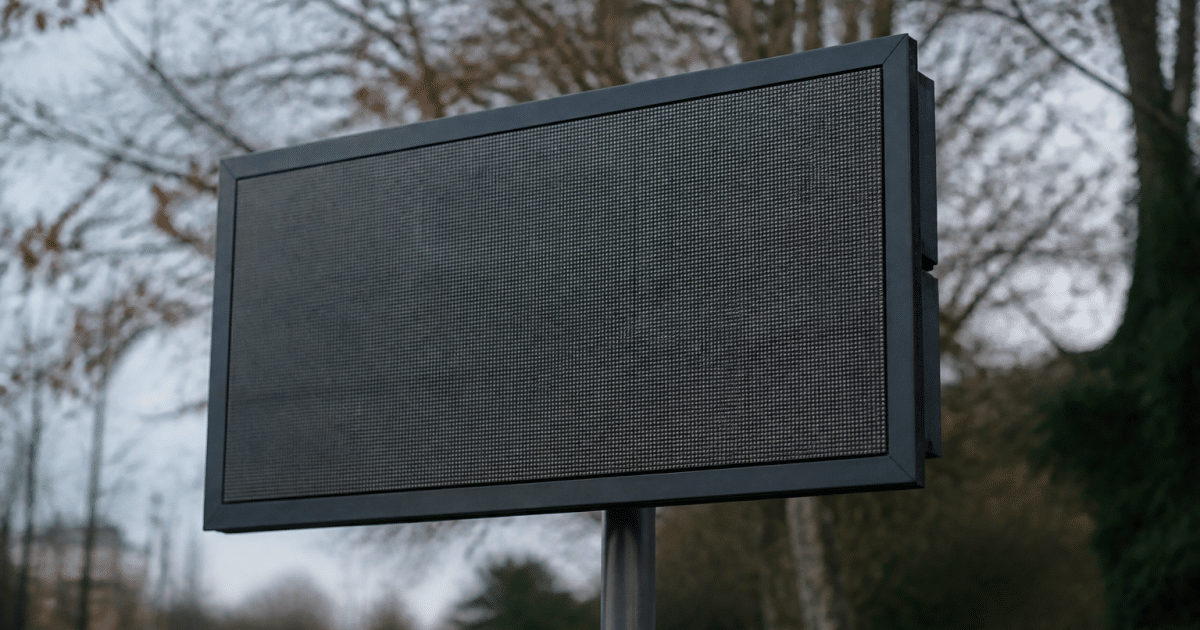 Panneau de signalisation affichant la population totale de Versailles
