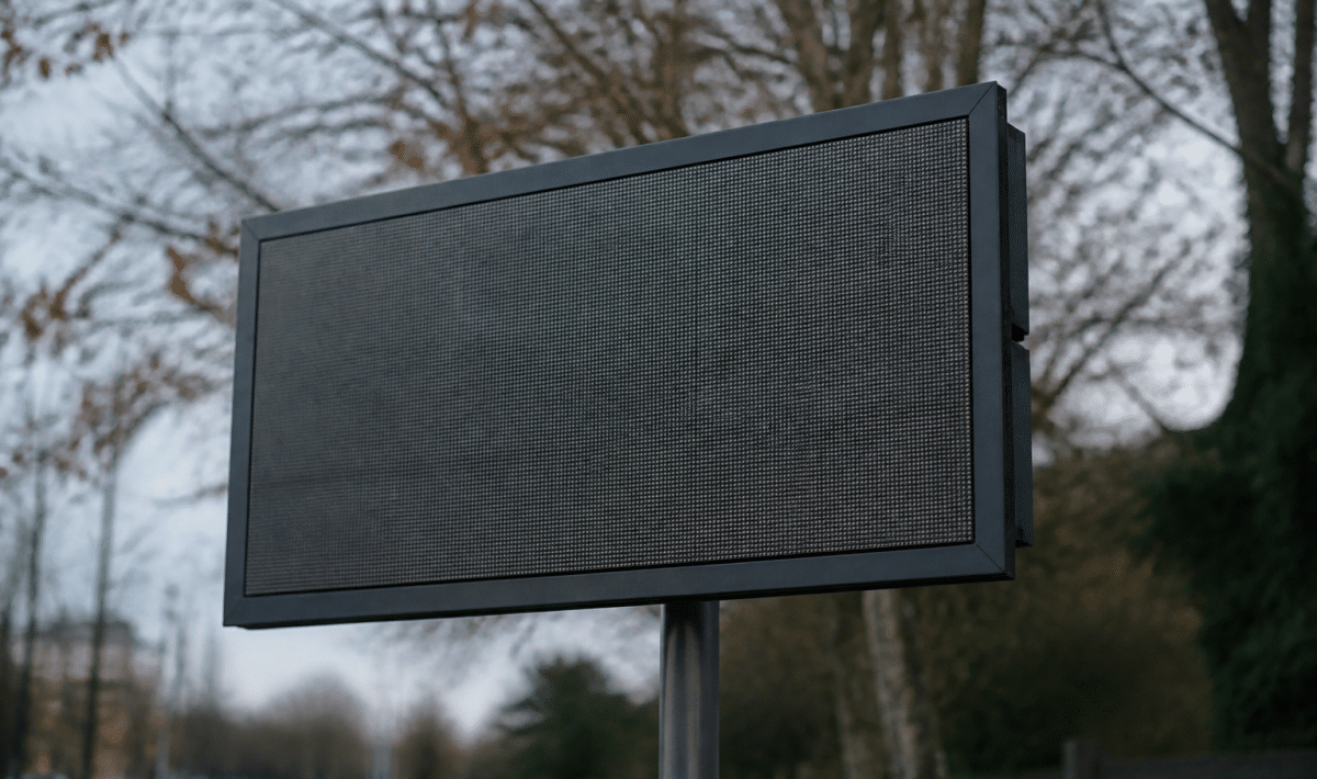Panneau de signalisation affichant la population totale de Versailles