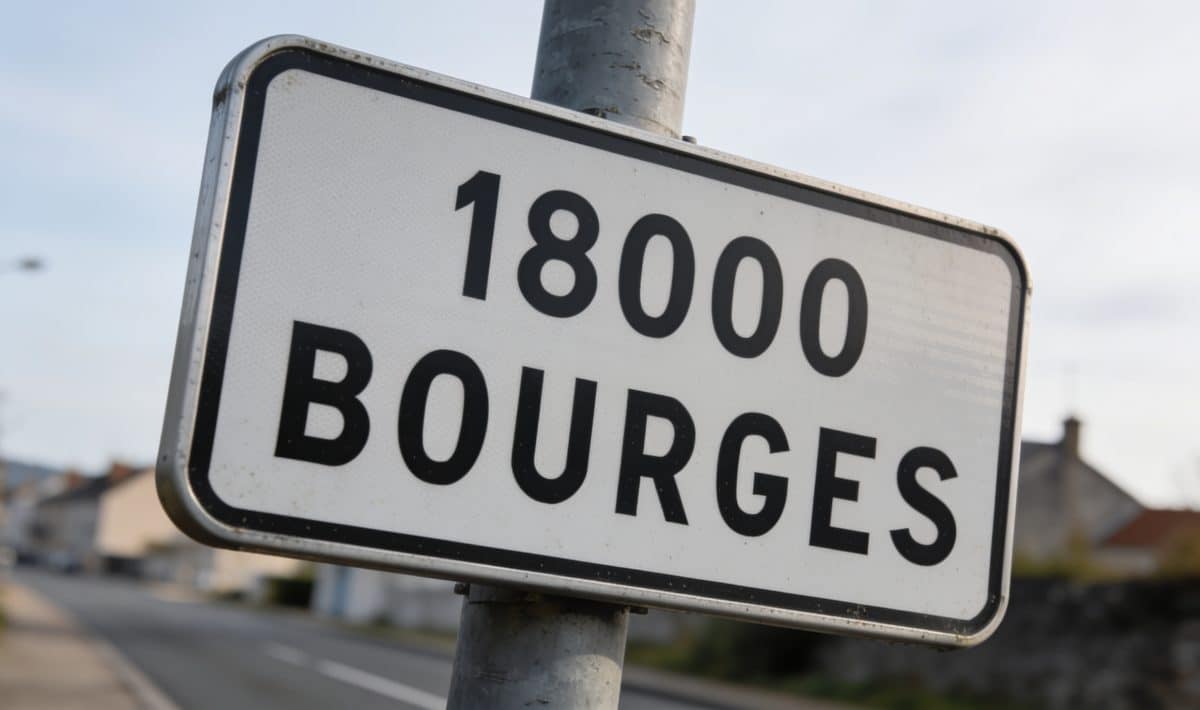 panneaux de signalisation indiquant le code postal de Bourges
