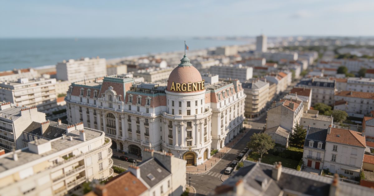 Vue aérienne de la ville d'Argenteuil avec ses immeubles.